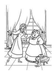 Belle and Mrs. Potts coloring page
