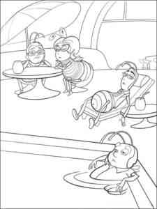 Bee Movie Characters coloring page