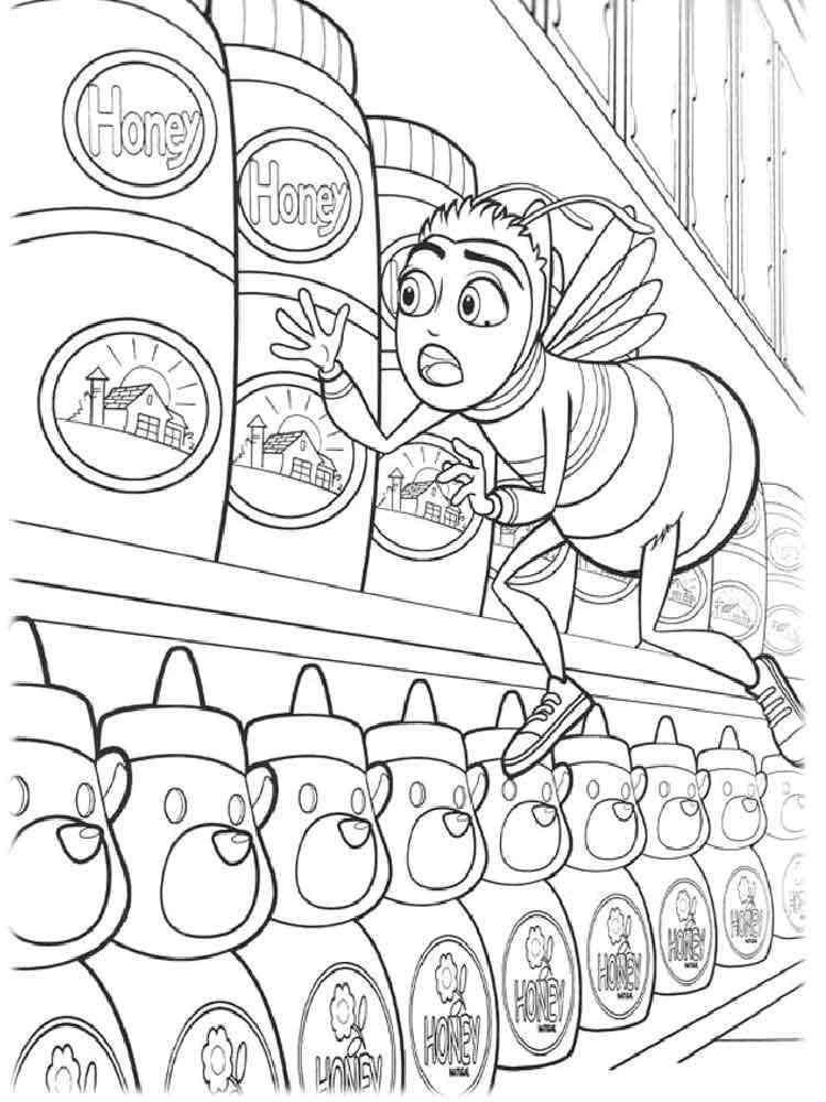 Barry at the Honey Shop coloring page