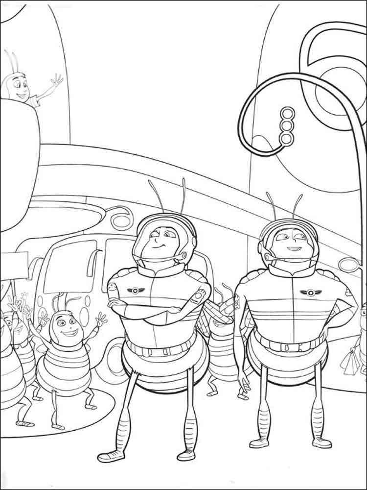 Bee Soldier from Bee Movie coloring page