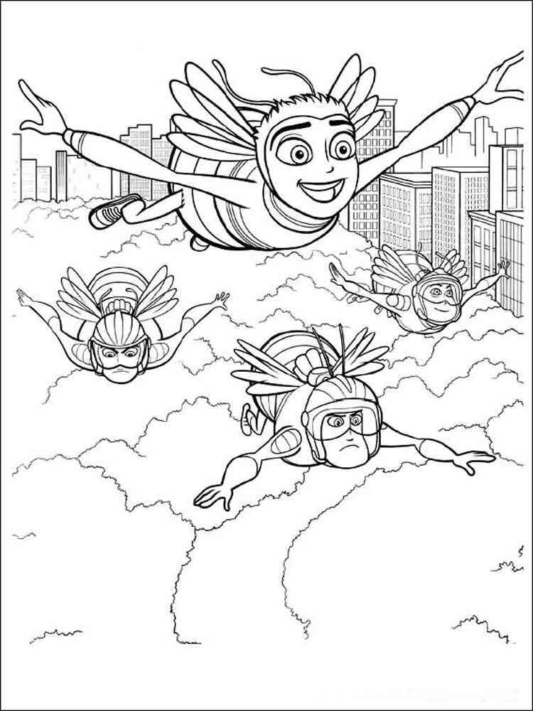 Barry Flying coloring page