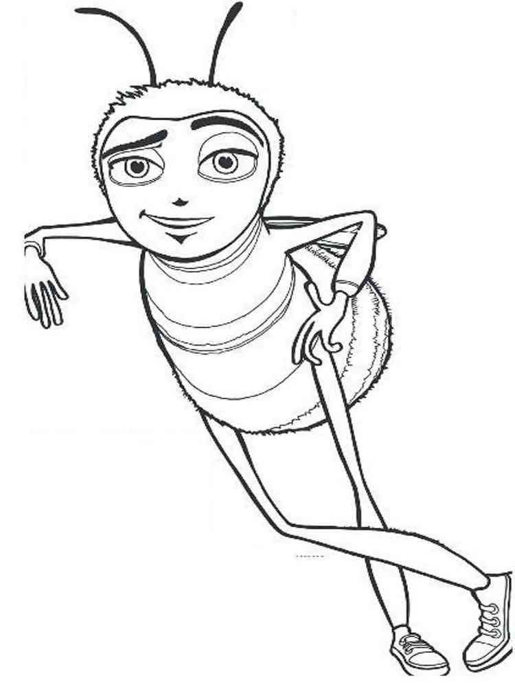 Barry from Bee Movie coloring page