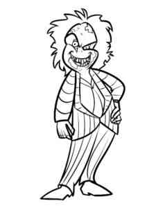 Scary Beetlejuice coloring page