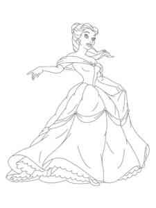Belle from Beauty and the Beast coloring page