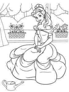 Pretty Princess Belle coloring page