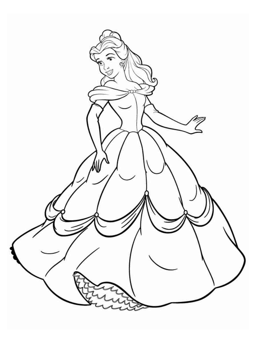 Adorable Belle coloring page