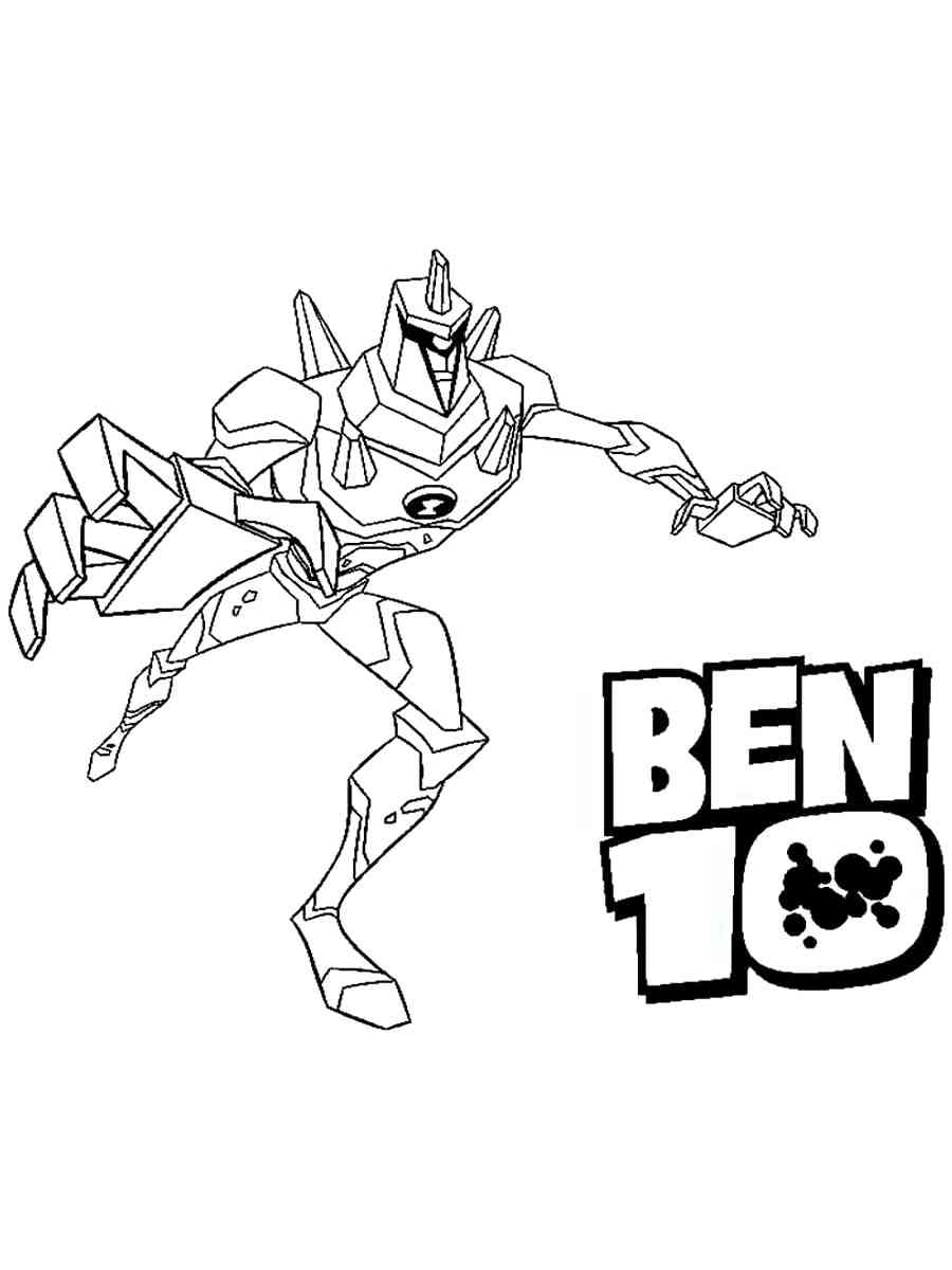 Diamondhead from Ben 10 coloring page