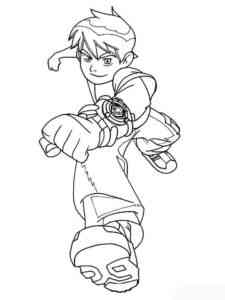 Running Ben 10 coloring page