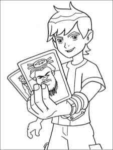 Ben With Sumo Cards coloring page