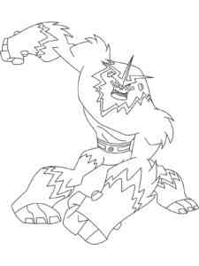 Shocksquatch from Ben 10 coloring page