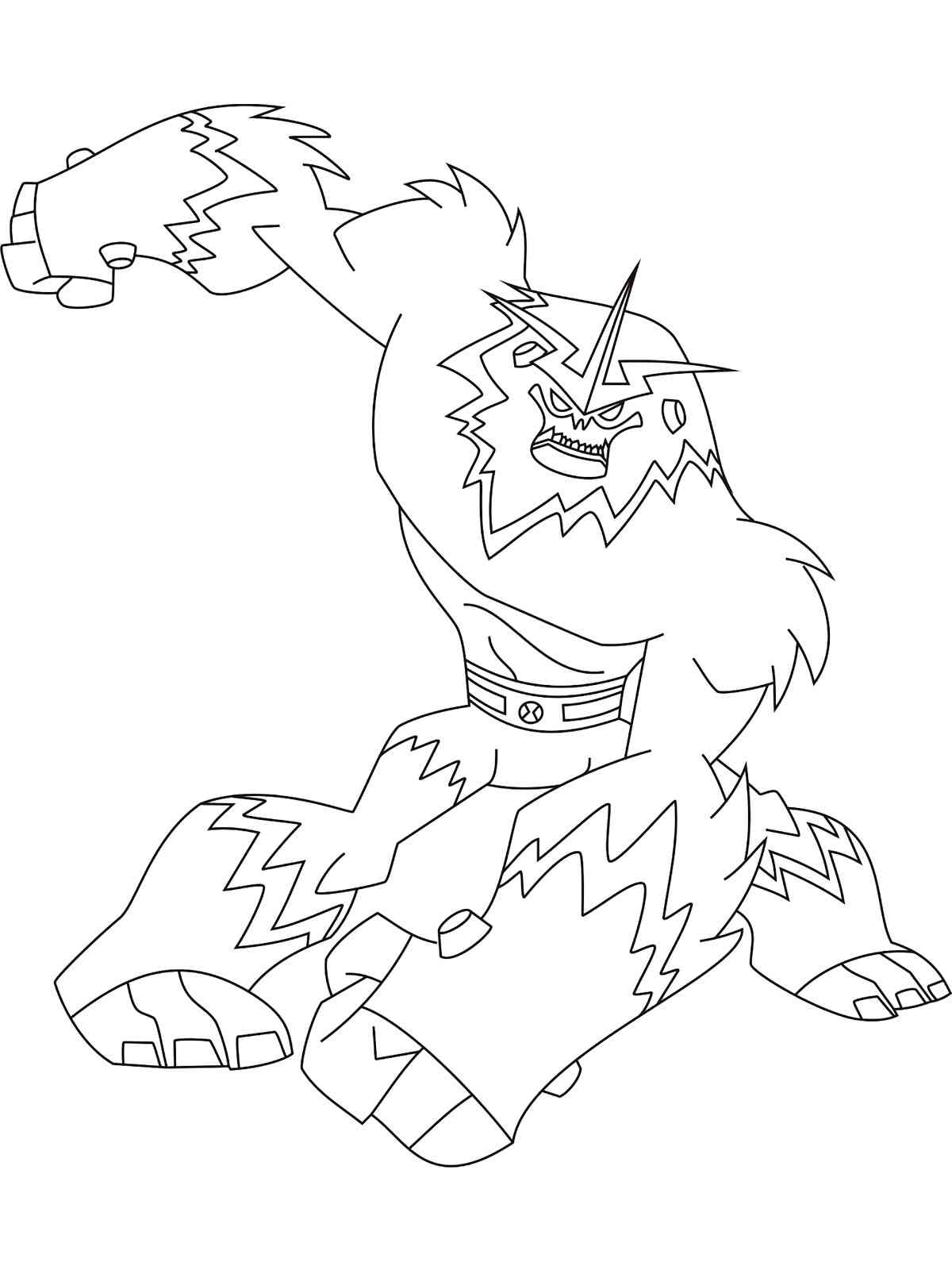 Shocksquatch from Ben 10 coloring page