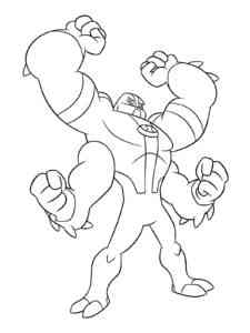 Four Arms from Ben 10 coloring page
