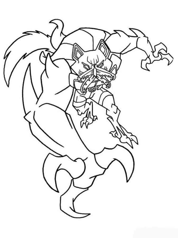 Blitzwolfer from Ben 10 coloring page