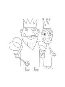 King and Queen Thistle coloring page