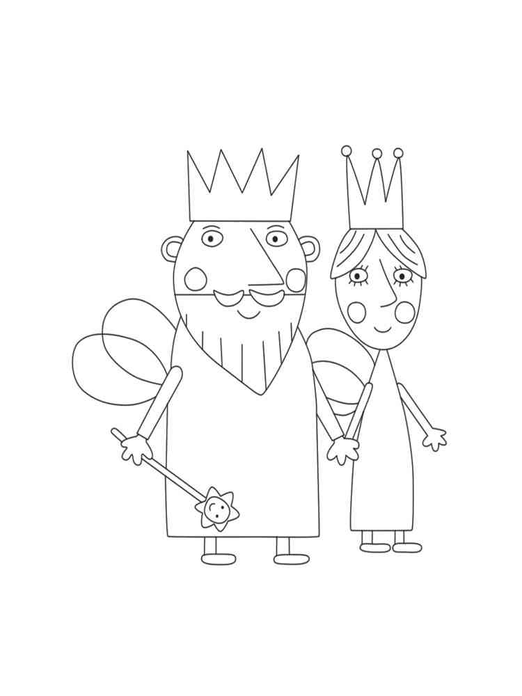 King and Queen Thistle coloring page
