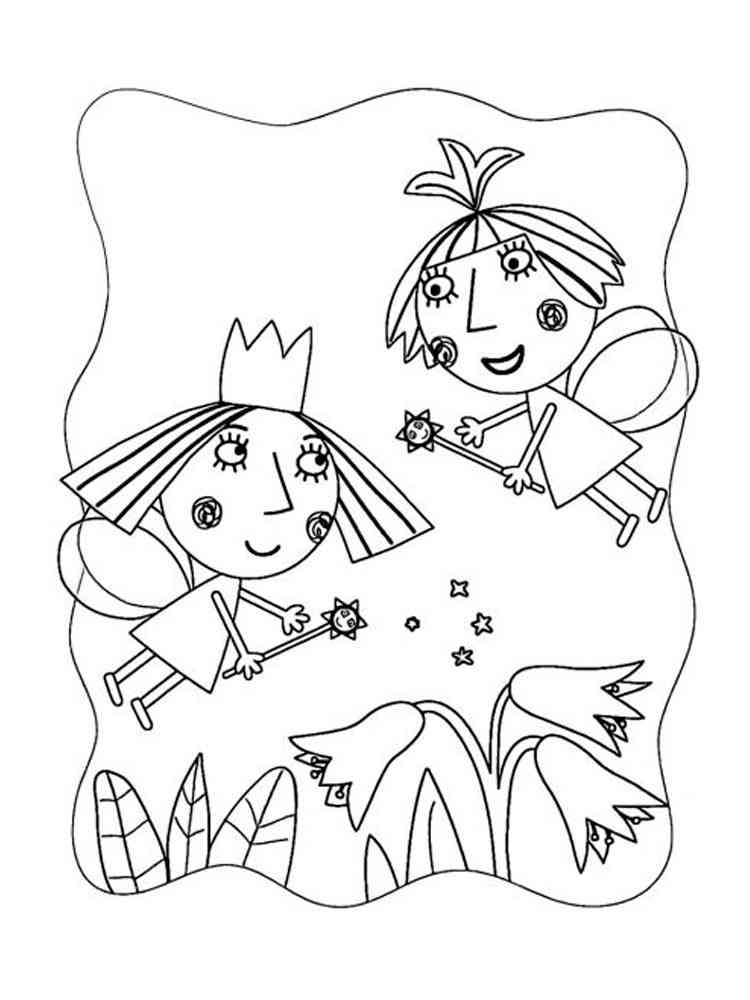 Holly with a Friend coloring page
