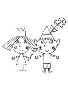 Ben and Holly coloring page