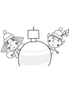 Funny Ben and Holly coloring page