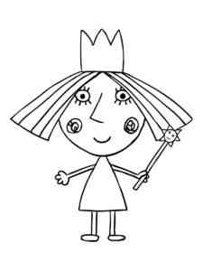 Holly with a wand coloring page