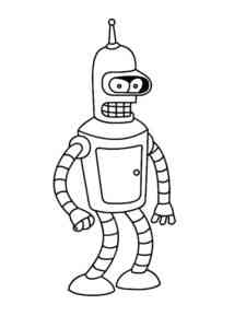 Bender from Futurama coloring page
