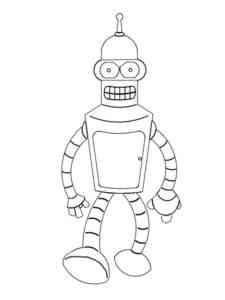 Funny Bender coloring page