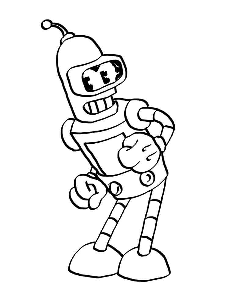 Happy Bender coloring page