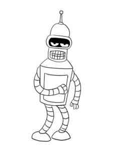 Tired Bender coloring page