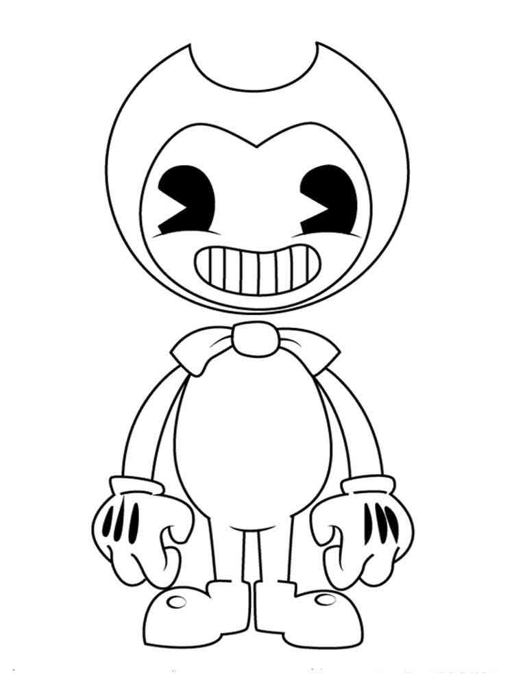 Bendy Smiling coloring page