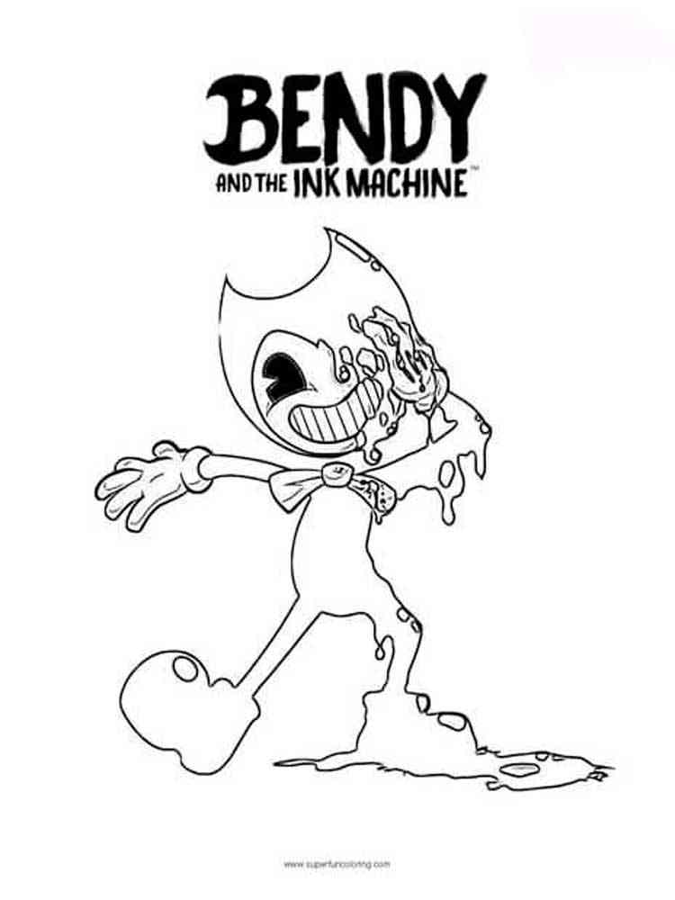 Simple Bendy coloring page