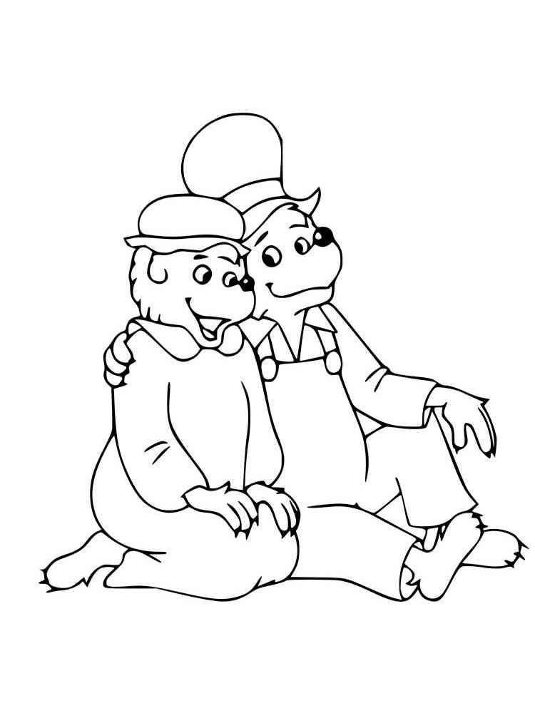 Papa Bear and Mama Bear coloring page