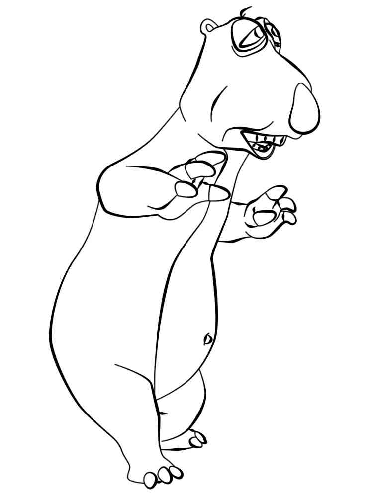 Bernard the polar bear coloring page