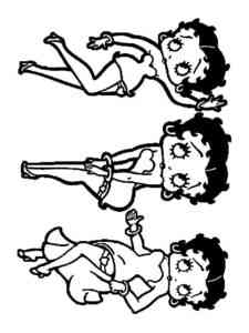 Cool Betty Boop coloring page
