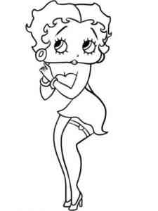Amazing Betty Boop coloring page