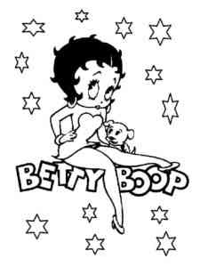 Cartoon Betty Boop coloring page