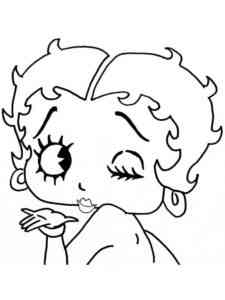 Face Betty Boop coloring page