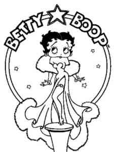 Beautiful Betty Boop coloring page