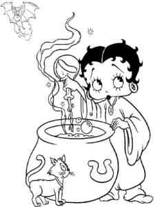 Betty Boop Witch coloring page