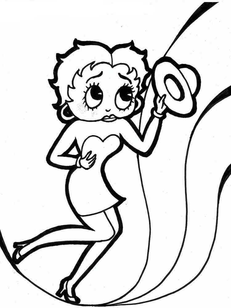 Lovely Betty Boop coloring page