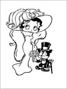 Adorable Betty Boop coloring page