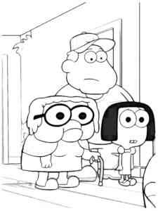 The Greens family coloring page
