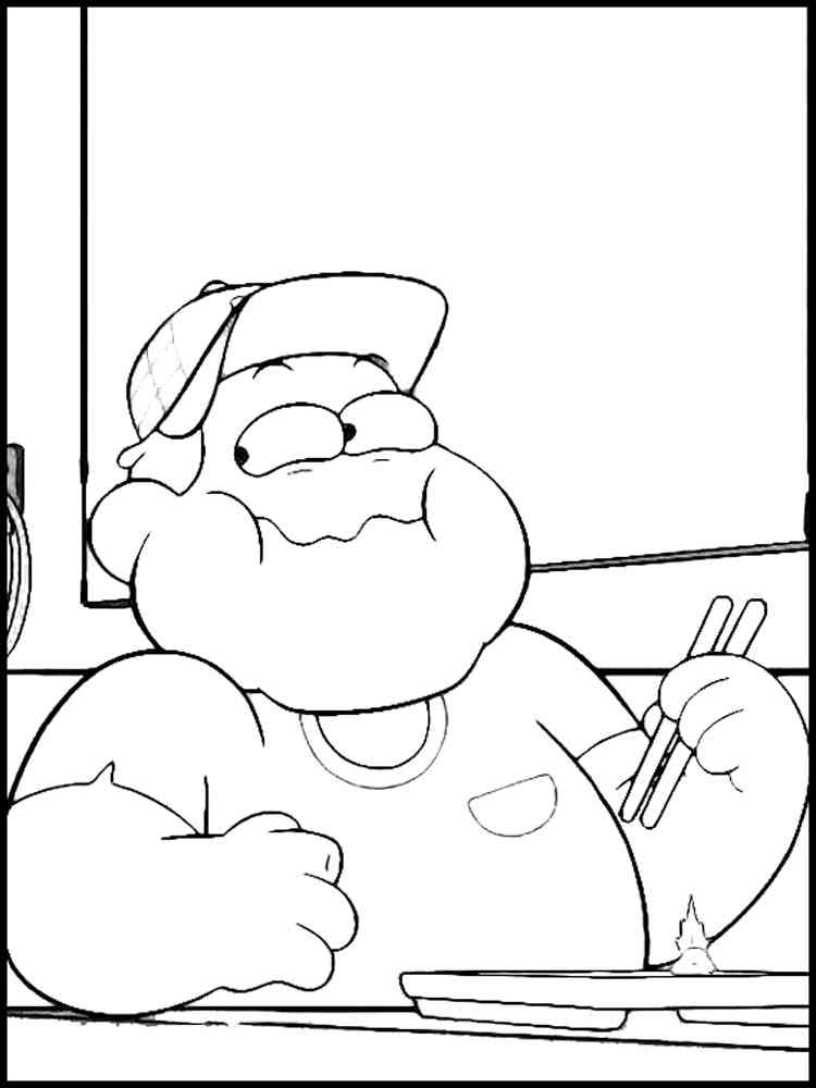 Bill Green from Big City Greens coloring page