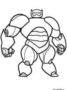 Simple Armored Baymax coloring page