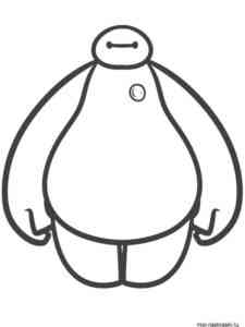 Simple Baymax coloring page