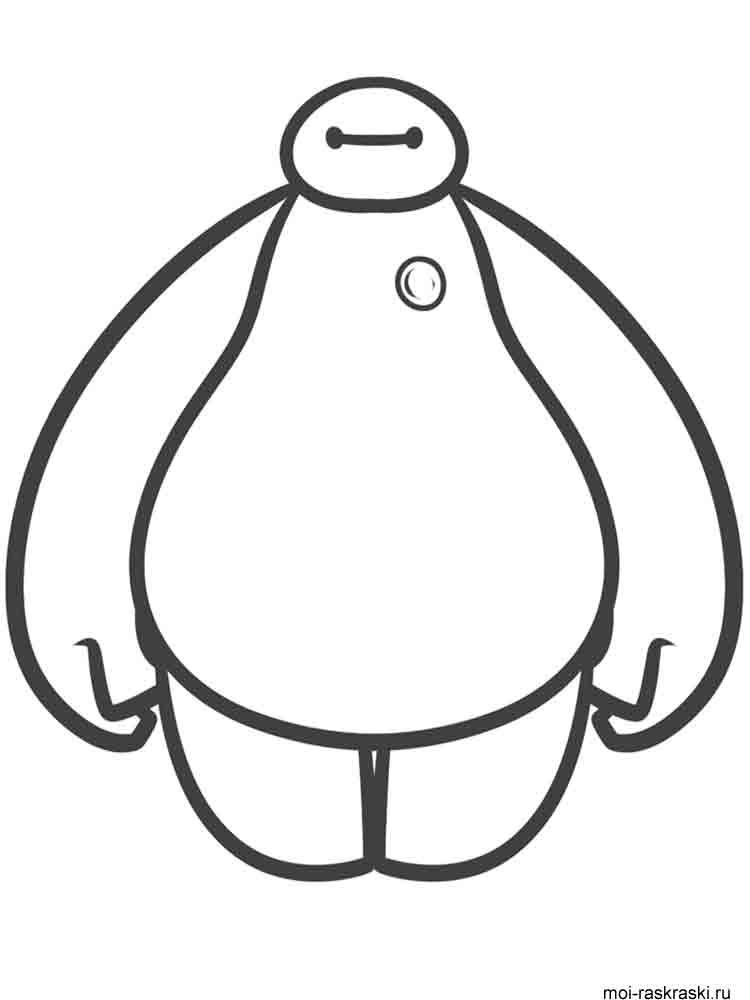 Simple Baymax coloring page