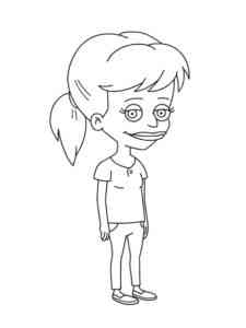 Jessi from Big Mouth coloring page