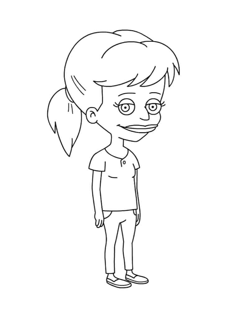 Jessi from Big Mouth coloring page