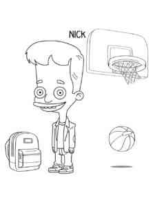 Nick from Big Mouth coloring page