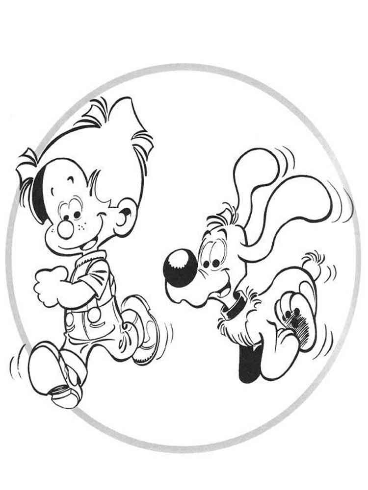Running Billy and Buddy coloring page