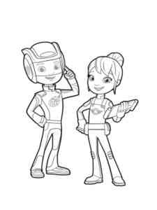 AJ and Gabby coloring page