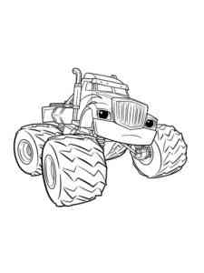 Crusher from Blaze and the Monster Machines coloring page